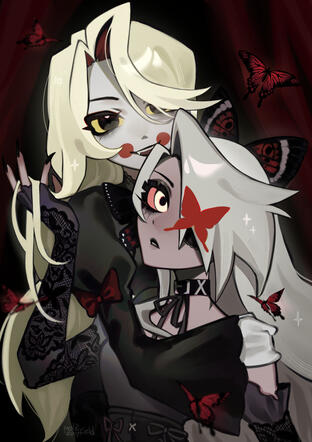 Fan art | Charlie&Vaggie(Hazbin Hotel)